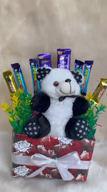 Load image into Gallery viewer, Premium Chocolate & Teddy Gift Hamper – Assorted Chocolates | Perfect for Gifting 🎁