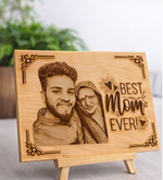 Load image into Gallery viewer, Custom Engraved Wooden Love Plaque for Mother with Photo & Message