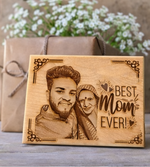 Load image into Gallery viewer, Custom Engraved Wooden Love Plaque for Mother with Photo & Message