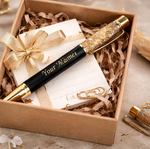 Load image into Gallery viewer, Luxury Personalized Gold Flake Metal Pen – Custom Name Engraved Gift