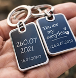 Load image into Gallery viewer, Forever Engraved – Customized Metal Keychain with Name & Message