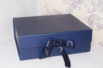 Load image into Gallery viewer, Premium Blue Gift Hamper Box | Elegant Magnetic Closure Gift Box for Luxury Packaging