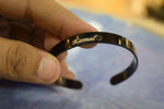 Load image into Gallery viewer, Men’s Premium Metal Bangle with Gold Finish | Custom Engraved Name Bracelet for Men