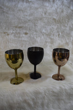 Load image into Gallery viewer, Premium Metal Wine Glass Set | Elegant Gold Finish Goblets for Parties, Gifting & Home Décor