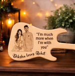 Load image into Gallery viewer, Custom Engraved Wooden Gitar for Anniversery/ Birthday with Photo & Message