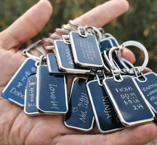 Forever Engraved – Customized Metal Keychain with Name & Message