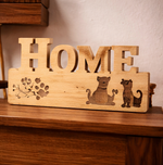 Load image into Gallery viewer, Custom Engraved Wooden Home Plaque with Photo &amp; Message