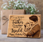 Load image into Gallery viewer, Custom Engraved Wooden Love Plaque for Father with Photo &amp; Message