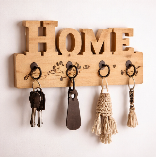 Custom Engraved Wooden Home Plaque with Photo & Message