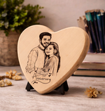 Load image into Gallery viewer, Custom Engraved Wooden Heart Plaque for Birthday/Anniversery with Photo &amp; Message