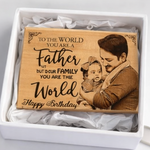 Load image into Gallery viewer, Custom Engraved Wooden Love Plaque for Father with Photo &amp; Message