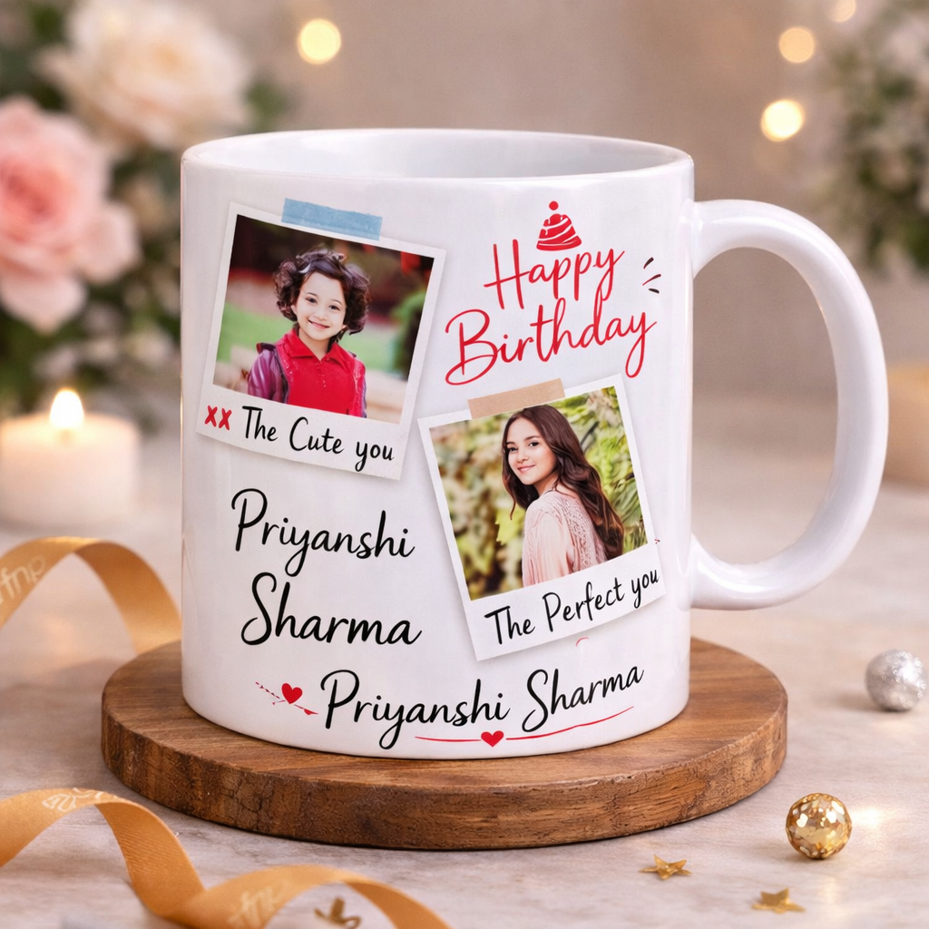 Personalized Photo Mug – Custom Name & Picture Printed Coffee Cup
