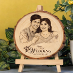 Load image into Gallery viewer, Custom Engraved Wooden Love Slice for Anniversery with Photo &amp; Message
