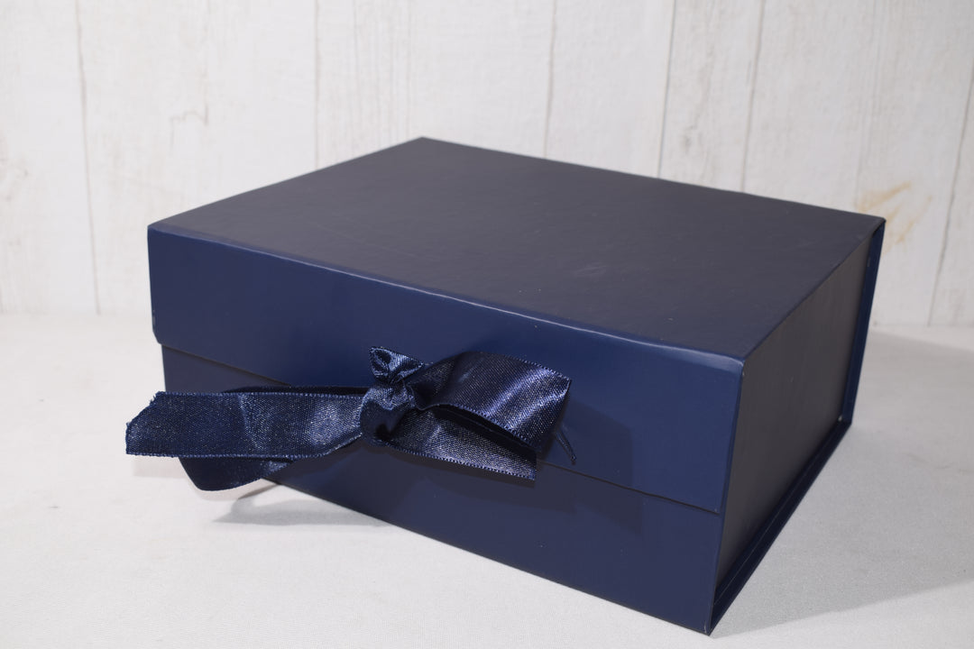 Premium Blue Gift Hamper Box | Elegant Magnetic Closure Gift Box for Luxury Packaging