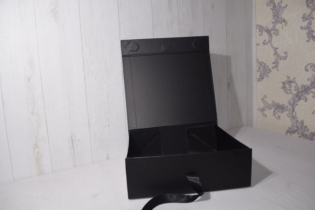 Premium Black Gift Hamper Box | Elegant Magnetic Closure Gift Box for Luxury Packaging