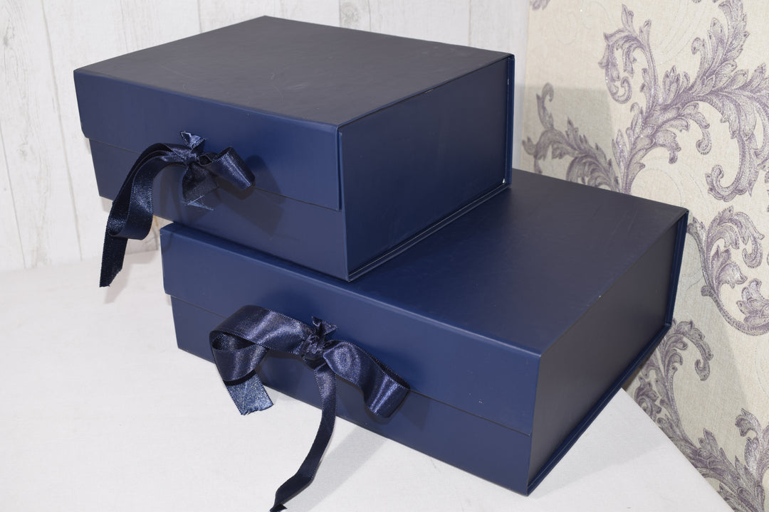 Premium Blue Gift Hamper Box | Elegant Magnetic Closure Gift Box for Luxury Packaging
