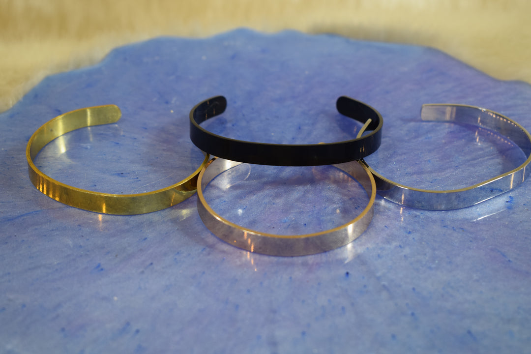 Men’s Premium Metal Bangle with Gold Finish | Custom Engraved Name Bracelet for Men