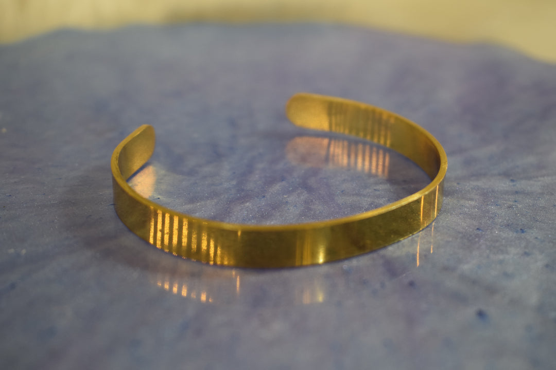 Men’s Premium Metal Bangle with Gold Finish | Custom Engraved Name Bracelet for Men