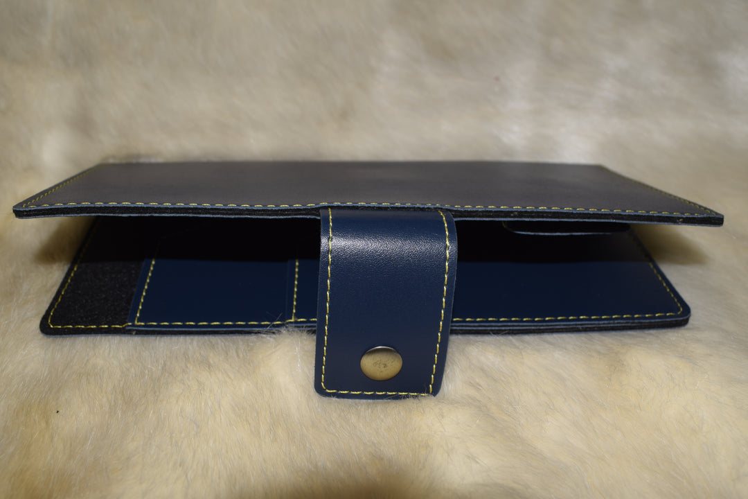 Premium Leather Long Wallet for Women | Stylish Clutch Wallet with Card Slots & Button Closure