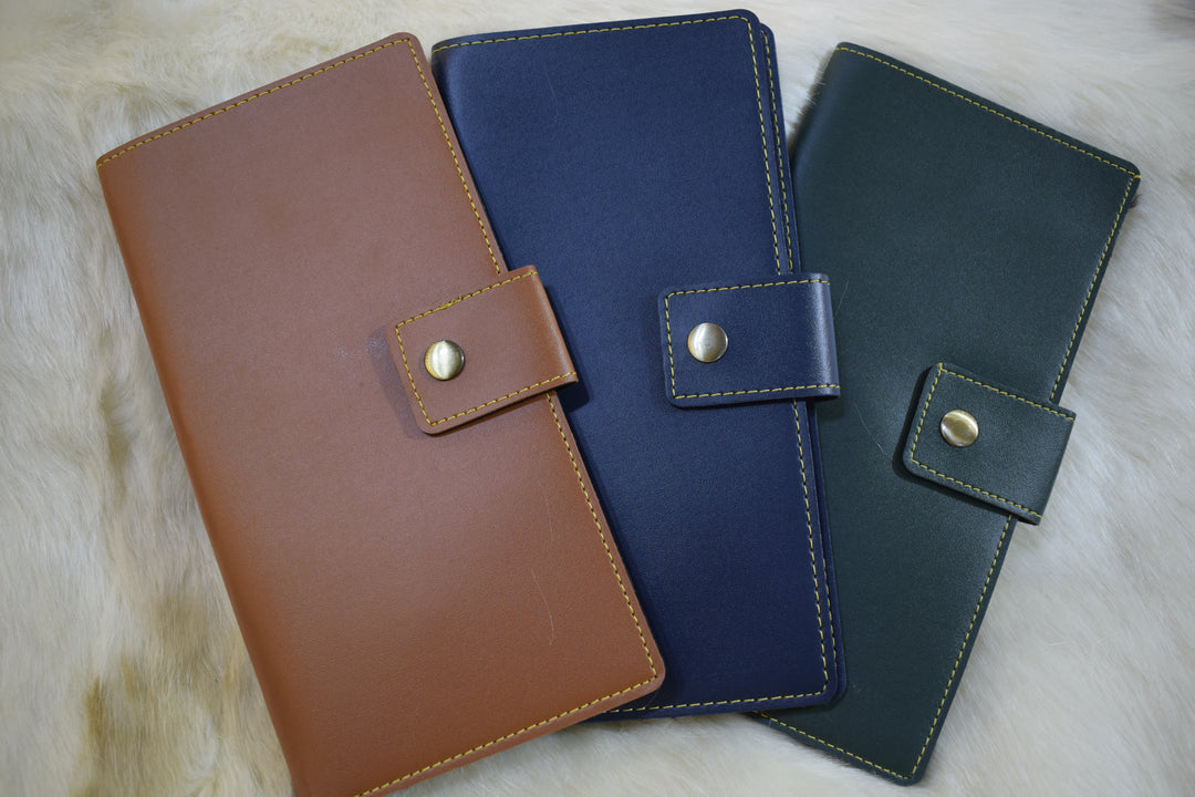 Premium Leather Long Wallet for Women | Stylish Clutch Wallet with Card Slots & Button Closure