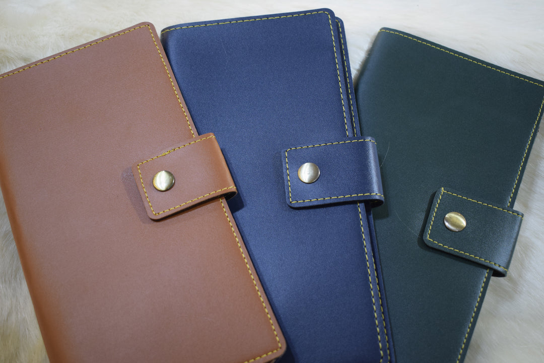 Premium Leather Long Wallet for Women | Stylish Clutch Wallet with Card Slots & Button Closure