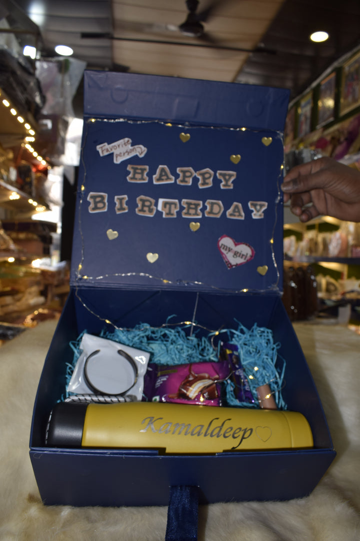 Premium Blue Gift Hamper Box | Elegant Magnetic Closure Gift Box for Luxury Packaging