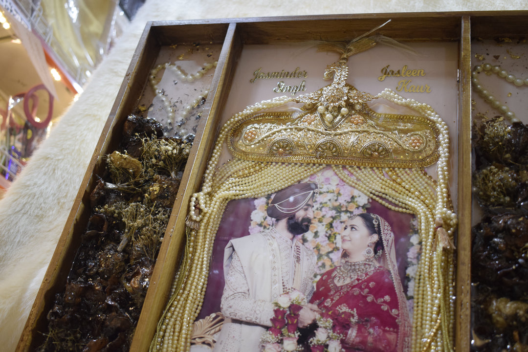 Wedding Varmala & Kaleera Preservation Frame | Personalized Resin Memory Plaque for Bridal Keepsake