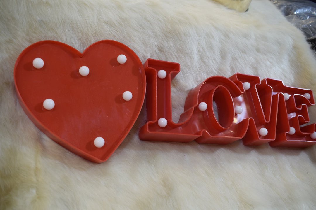 LED Love Letter Showpiece | Romantic Heart Light Decor for Couples