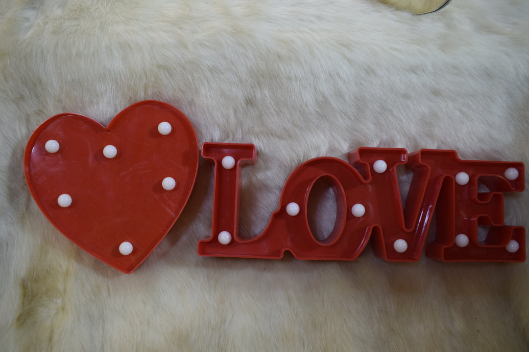 LED Love Letter Showpiece | Romantic Heart Light Decor for Couples