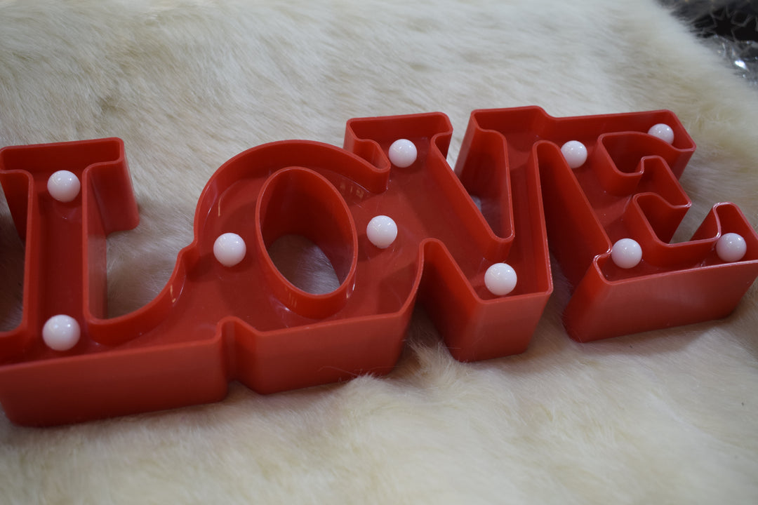 LED Love Letter Showpiece | Romantic Heart Light Decor for Couples