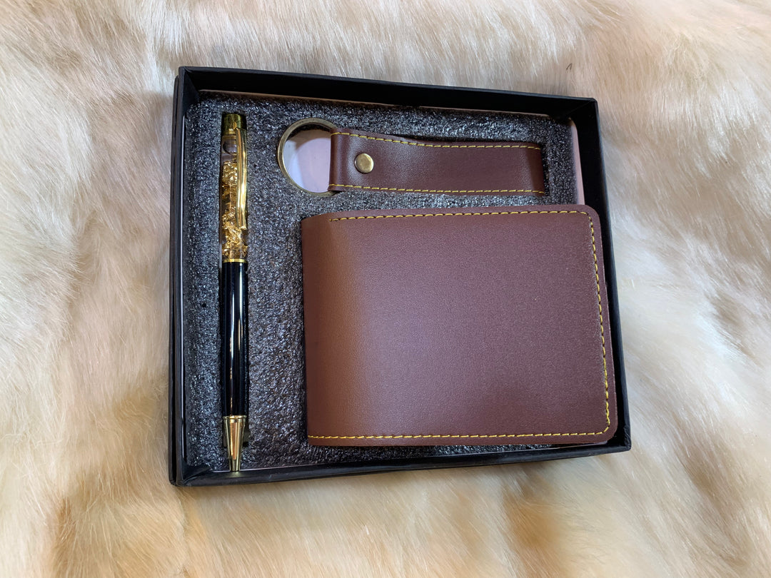 Premium Gift Set with Pen, Keychain & wallet | Corporate & Personalized Gift Combo