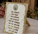 Load image into Gallery viewer, Premium Jain Navkar Mantra Resin Plaque | Marble Finish Spiritual Wall Decor with Gold Foil