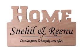 Custom Engraved Wooden Home Plaque with Photo & Message