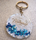 Load image into Gallery viewer, Handmade Resin Birthday Keychain | Personalized Gift Keyring for Birthday, Anniversary &amp; Special Occasions